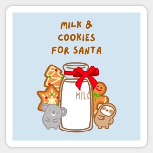 Christmas Milk and Cookies for Santa Sticker